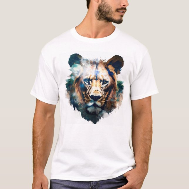 T-shirt L'art du lion (Devant)