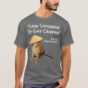 T-shirt L'Art Du Mème De Guerre Emprisonné Samurai Doge 
