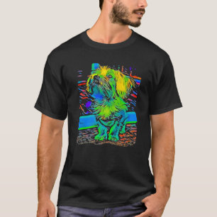 T-shirt L'art du visage de chien maltais