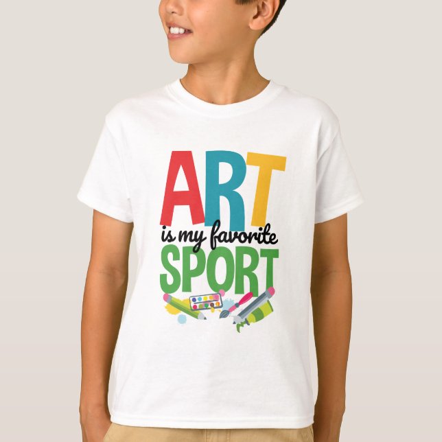 T-shirt L'art est mon artiste sportif préféré Enseignant d (Devant)