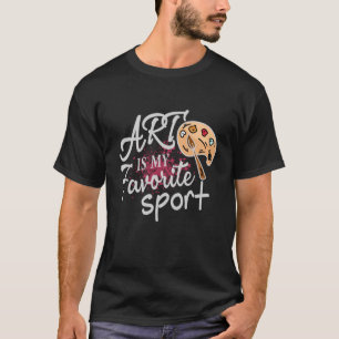 T-shirt L'art est mon sport favori Splash rouge