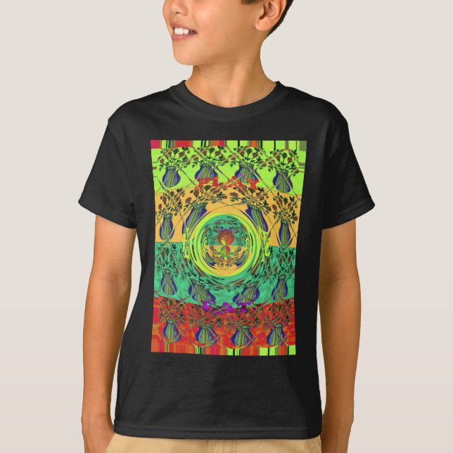 T-shirt L'art floral Abstrait (Devant)