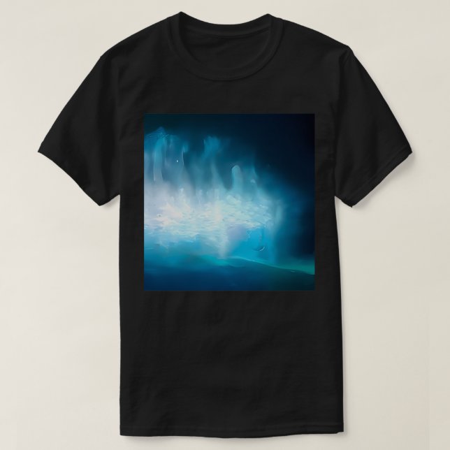 T-shirt l'art holographique dans le style brouillard d'un  (Design devant)