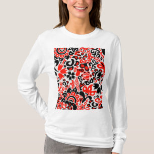 T-shirt L'art populaire ukrainien motif floral abstact