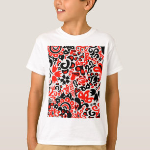 T-shirt L'art populaire ukrainien motif floral abstact
