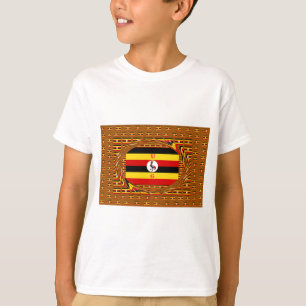 T-shirt L'Art Vibrant Ouganda Inspiré Du Drapeau