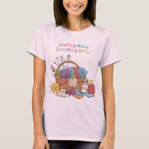 T-shirt L'artisanat rend tout meilleur Fournitures heureus