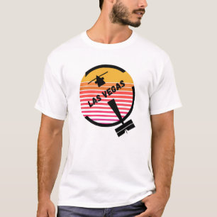 T-shirt LAS Las Vegas Airport, Nevada - Retro Plane