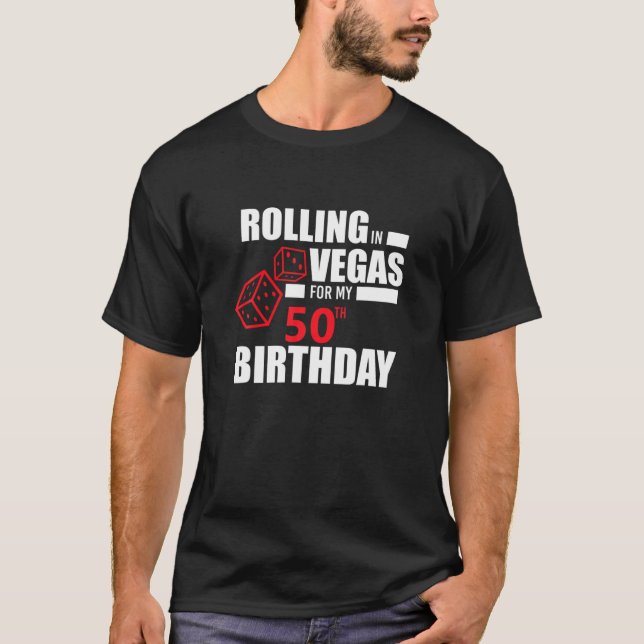 T-shirt Las Vegas 50e anniversaire de fête Gift Gambler Ro (Devant)