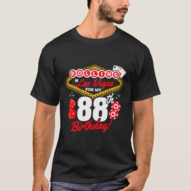 T-shirt Las Vegas Rolling À Vegas Vegas 88E (Devant)