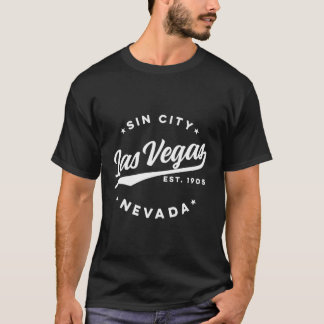 T-shirt Las Vegas Sin City Nevada Texte blanc