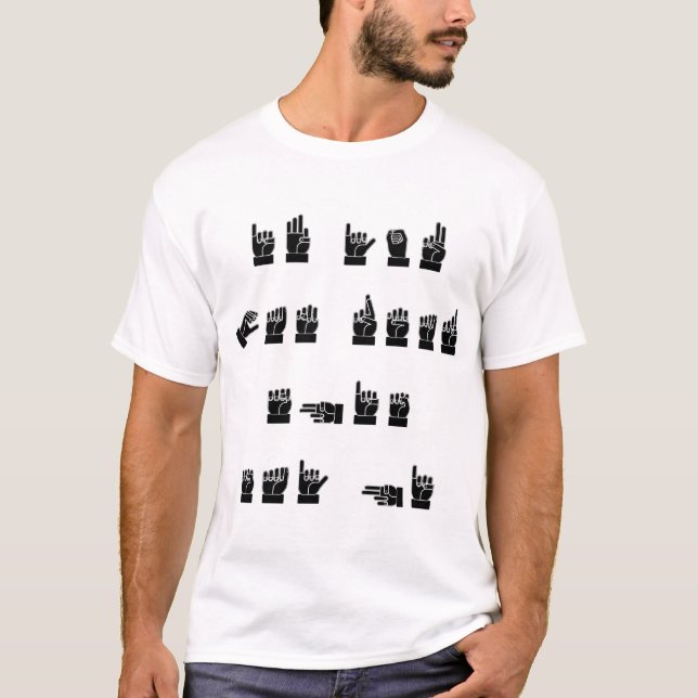 T-shirt L'ASL si vous pouvez lire le ce indiquent salut # (Devant)
