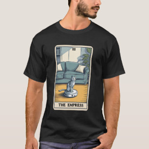 T-shirt L'aspirateur robot impératrice Chat Tarot drôle C
