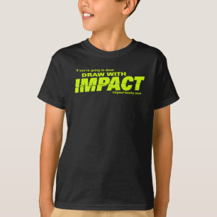 T-shirt L'aspiration avec l'impact badine T-shirt-foncé