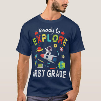 T-shirt L'Astronaut Étudiant Ride Rocket Prêt À Enterrer L