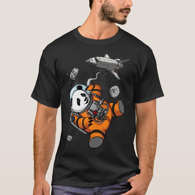 T-shirt L'astronaute de l'Ours de l'Espace Galaxie Animal  (Devant)