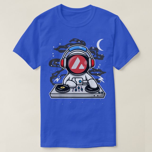 T-shirt L'Astronaute DJ Avalanche AVAX Pièce À La Crypte L (Design devant)