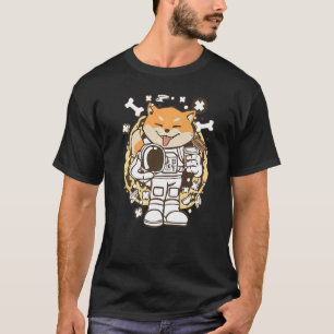 T-shirt L'Astronaute Doge Shiba Inu À L'Espace Extérieur D