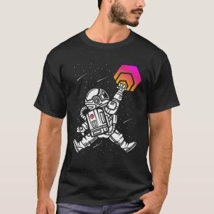 T-shirt L'astronaute Jump HEX Coin À La Lune Crypto Token 