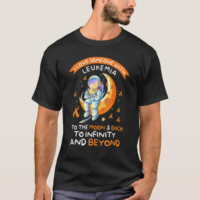 T-shirt L'astronaute Leucémie Sensibilisation Aimer Quelqu (Devant)