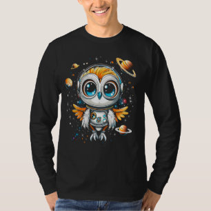 T-shirt L'astronaute Owl Galaxy Space Explorer Planètes