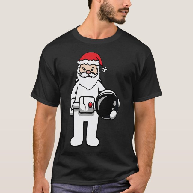 T-shirt L'Astronaute Père Noël Dans L'Espace (Devant)