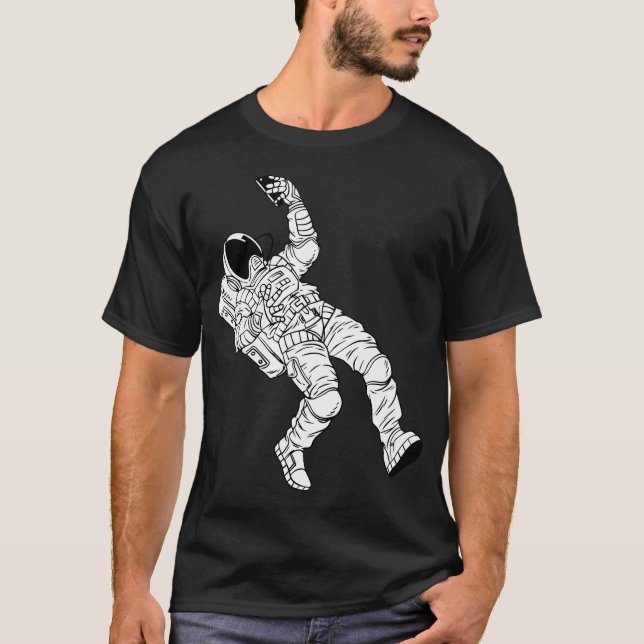 T-shirt L'astronaute prend le selfie (Devant)