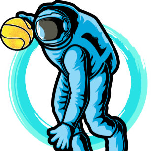 T-shirt L'astronaute qui joue au handball dans l'espace es