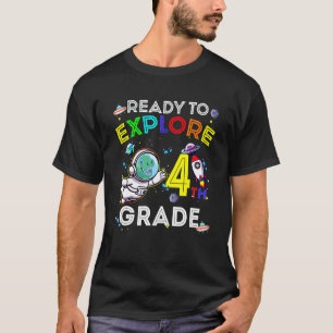 T-shirt L'astronaute Space Dino Dinosaur Prêt À Explorer L