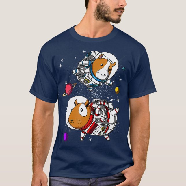 T-shirt L'astronaute spatial guinéen Pig Funny Science-Fic (Devant)