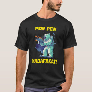 T-shirt L'astronaute spatial Pew Madafakas Polar Bear