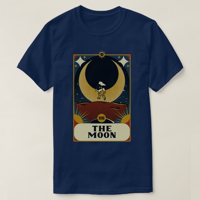 T-shirt L'astronaute Tarot Moon par Tobe Fonseca (Design devant)