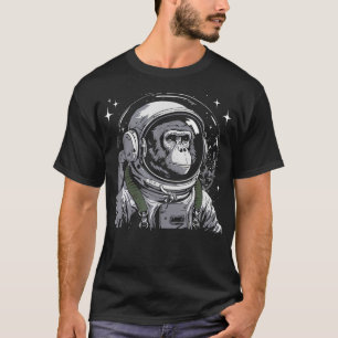 T-shirt L'astronaute vintage Monkey Primate Amoureux des a