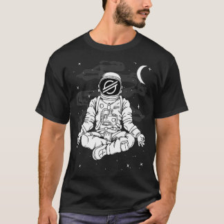 T-shirt L'Astronaute Yoga Stellar Xlm Coin À La Cristal Lu