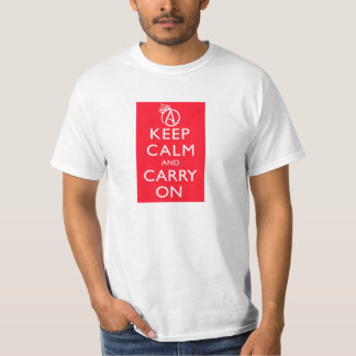 T-shirt L'athée maintiennent calme et continuent la