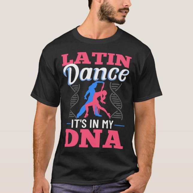 T-shirt Latin Dance Music Shoes Lessons Beginner Workout D (Devant)