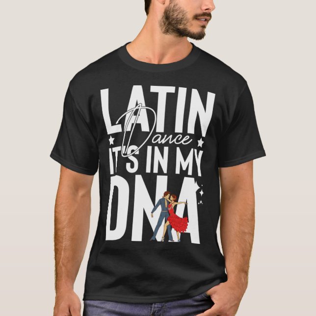 T-shirt Latin Dance Music Shoes Lessons Beginner Workout D (Devant)