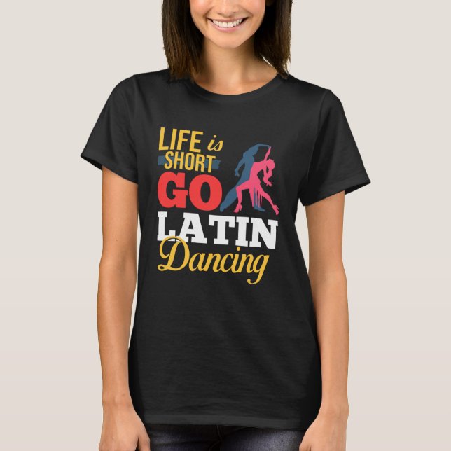 T-shirt Latin Dance Musique Chaussures Leçons Débutant Ent (Devant)