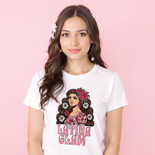 T-shirt Latina Glam espagnol habiliter Bonita femme
