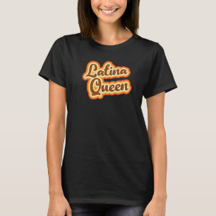 T-shirt Latina Queen Retro Style Vintage Spa graphique fil