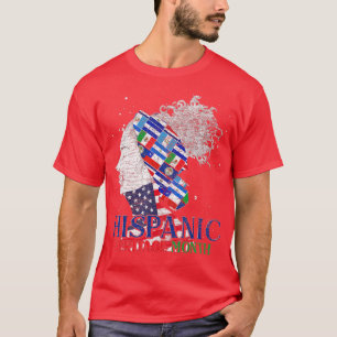 T-shirt Latino Pride Latino Countries Flags Hispanic Herit