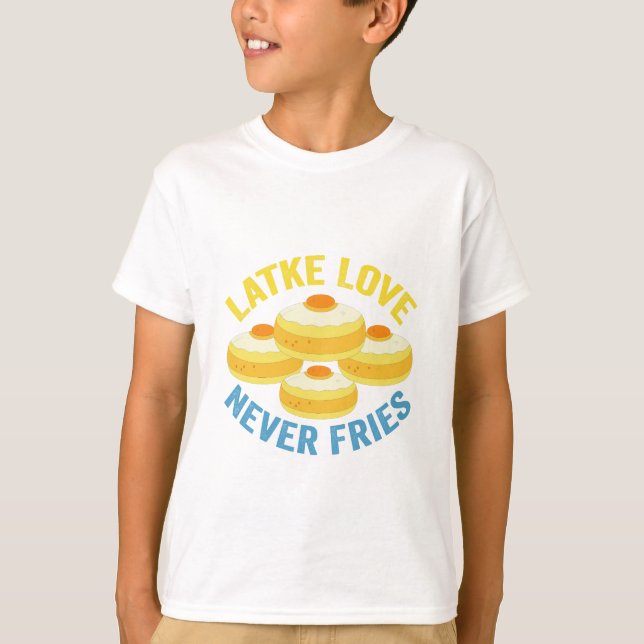 T-shirt Latke Love Never Fries Funny Jewish Hanoukka Don (Devant)