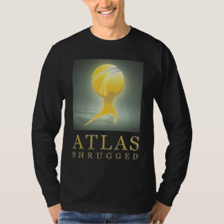 T-shirt L'atlas officiel a gesticulé le long noir T