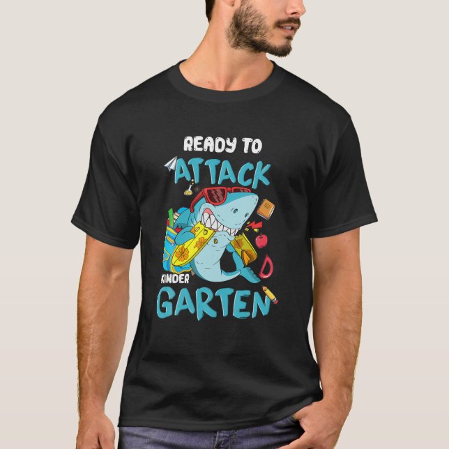 T-shirt L'Attaque Des Enfants De Requin Dans La Maternelle (Devant)