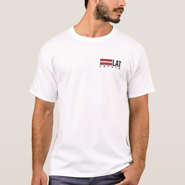 T-SHIRT LATVIA FLAG LATVIAN LAT SPORTS JEUX ATHLETE JERSE (Devant)