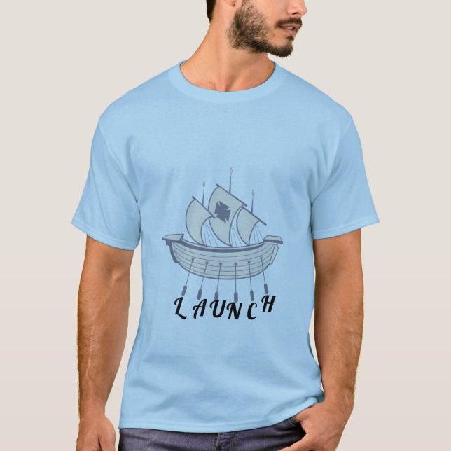 T-shirt "Launch" - Conception de bateau (Devant)