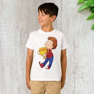 T-shirt Lauréat du prix Trophée d'or de Boy Holding