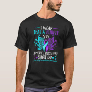 T-shirt Lauréats turquoises Et Violets De Prévention Du Su
