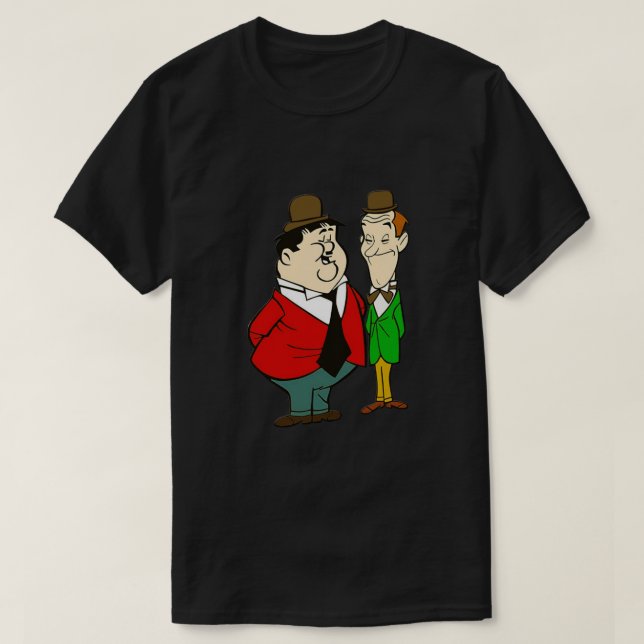 T-shirt Laurel and Hardy cartoon Classic (Design devant)