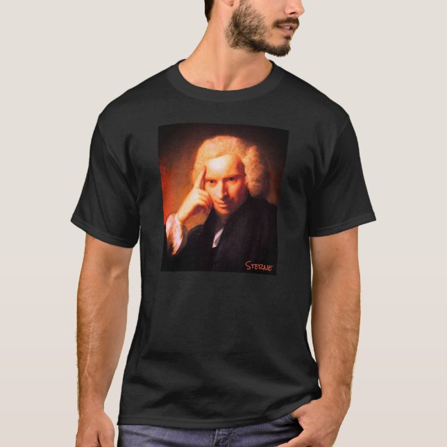 T-shirt Laurence Sterne (peinture de Sir Joshua Reynolds) (Devant)